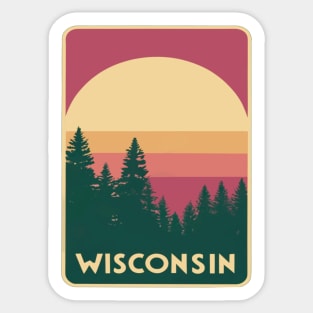 Wisconsin Tourism Sunset Graphic Sticker